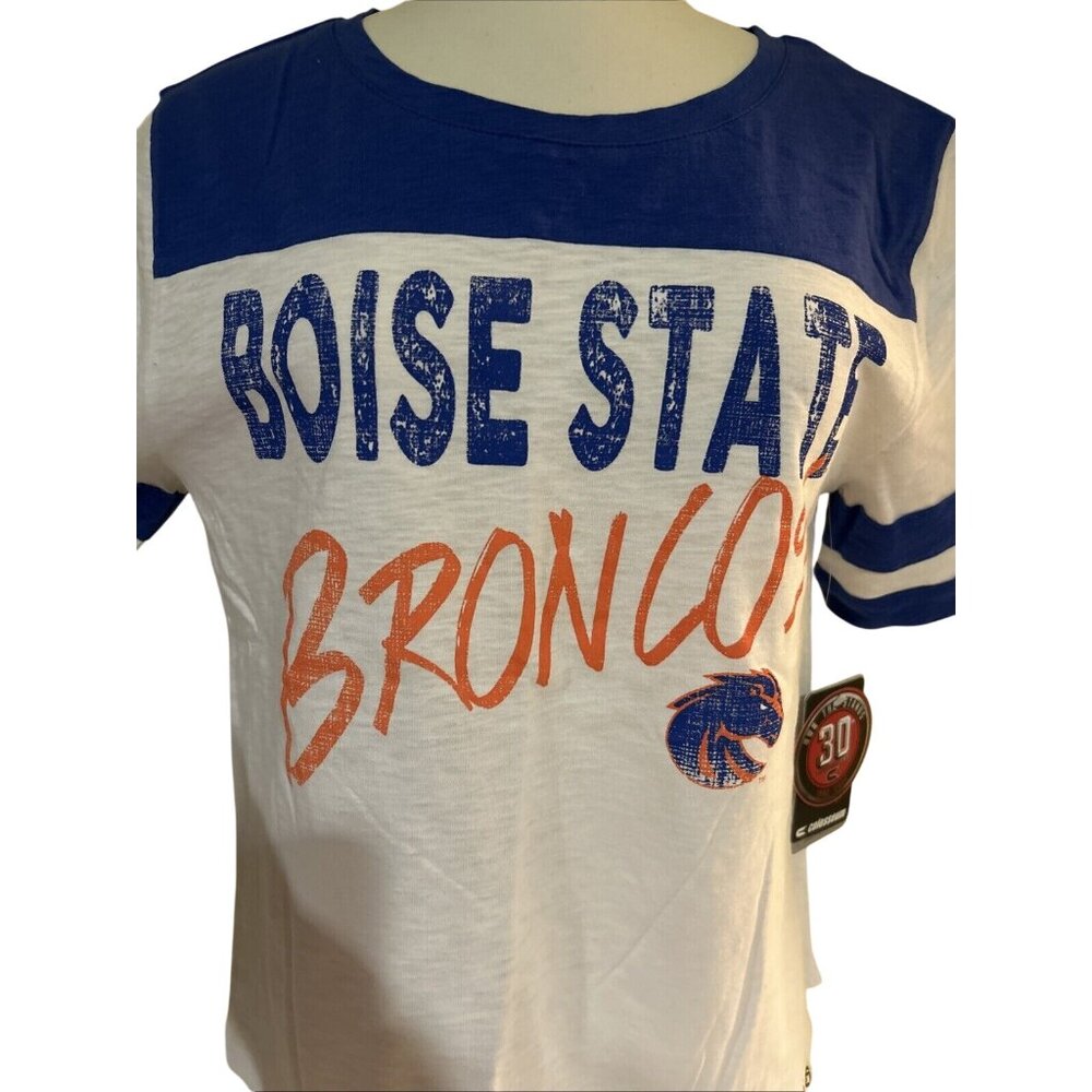 NEW Boise State University BSU Broncos Colosseum SS White Tee T Shirt Women's M - Picture 2 of 7